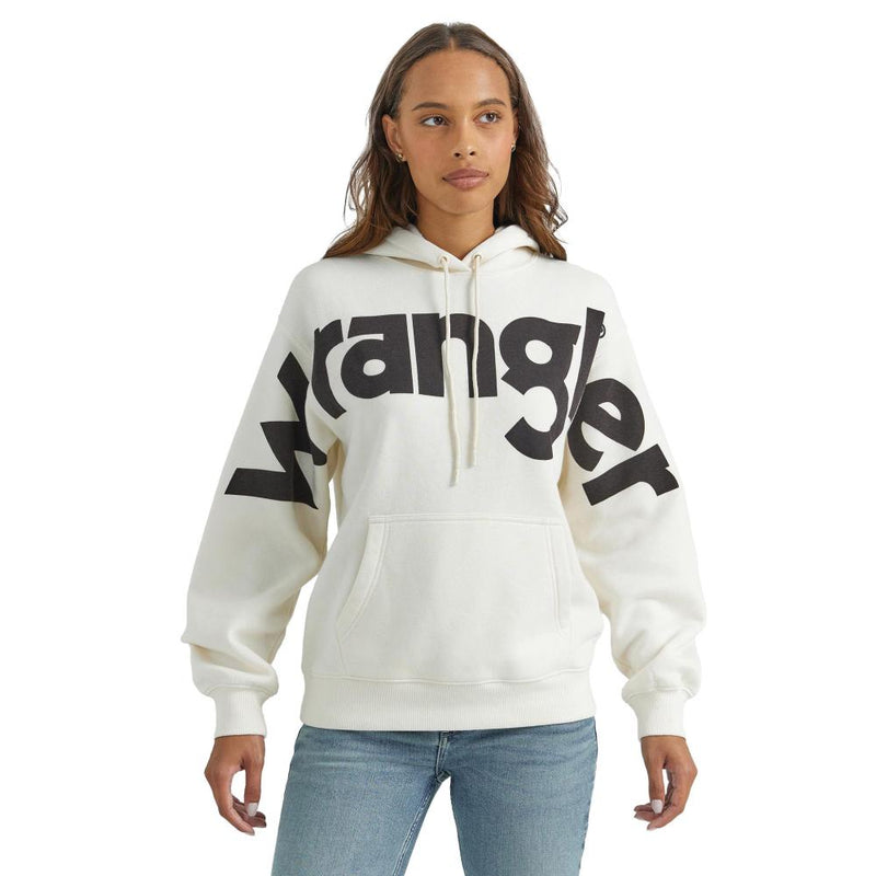 Women's White Classic Logo Hoodie