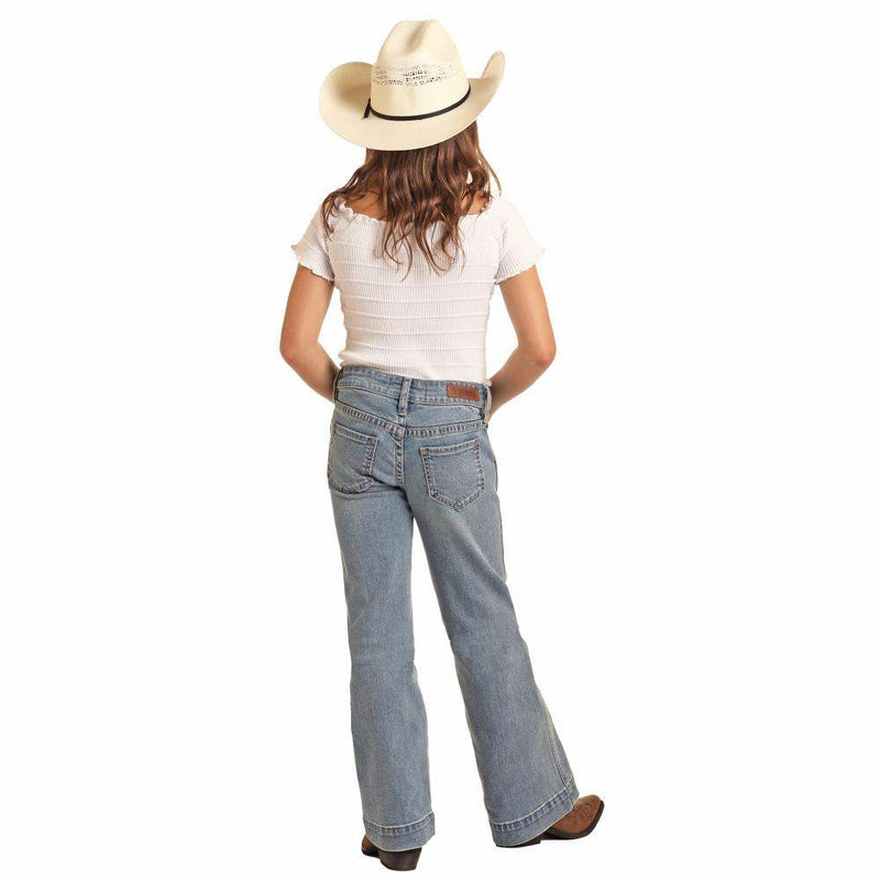 Rock & Roll Denim Girl's Medium Wash Trousers