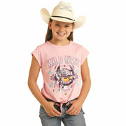 Rock & Roll Denim Girl's Pink Wild West Graphic Tee