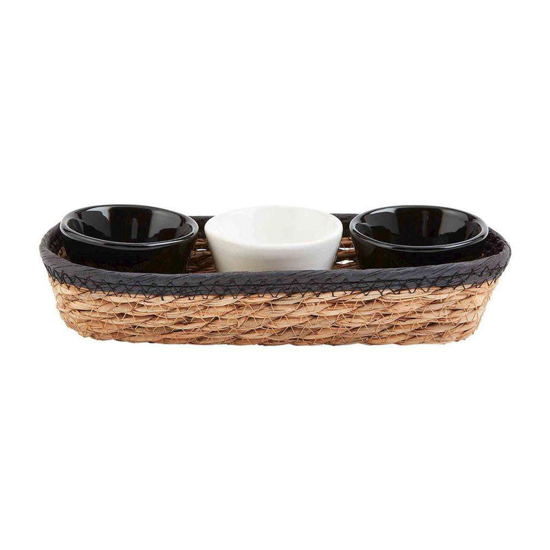 Mud Pie Black Dip Basket Set
