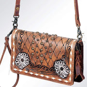 American Darling Tooled Leather Wallet Crossbody