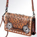 Tooled Leather Wallet Crossbody