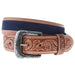 Men's Navy Suede Belt