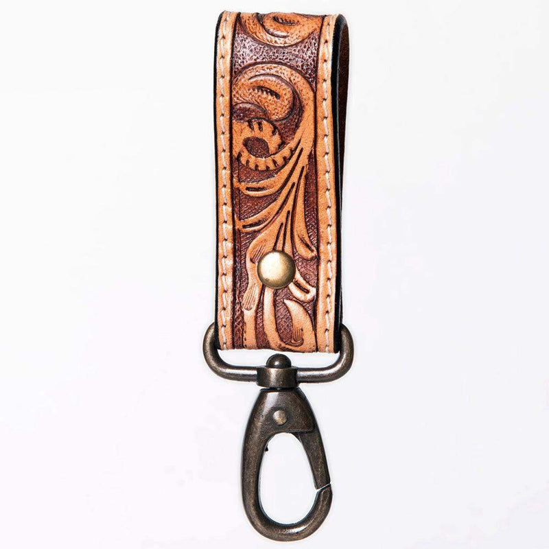 Tooled Leather Keychain