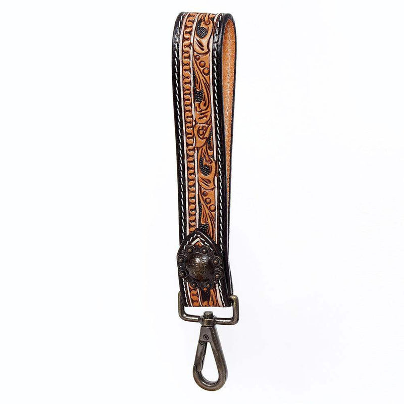 American Darling Tooled Leather Keychain