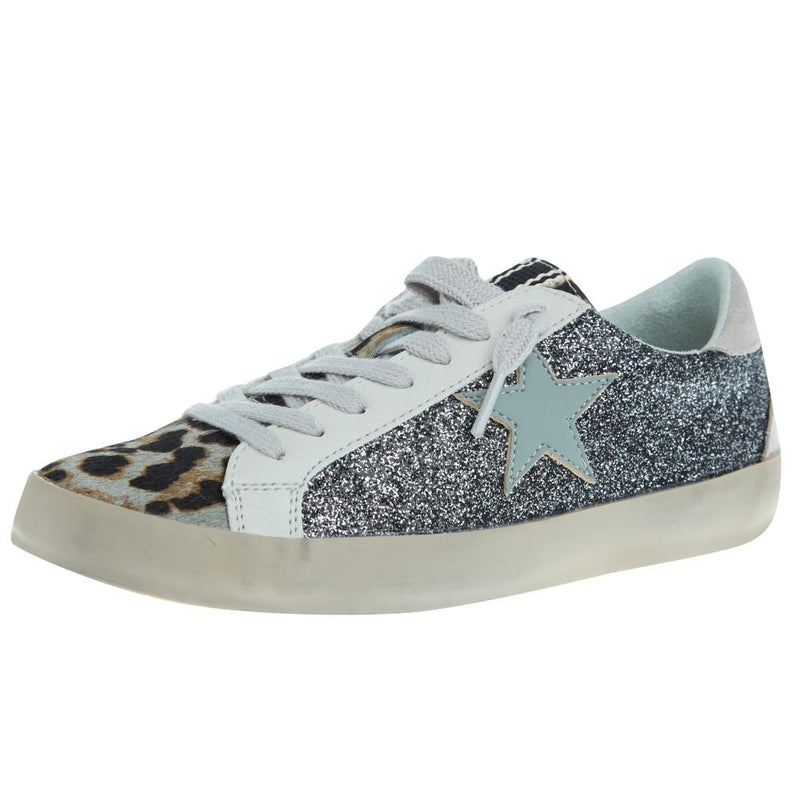 Paula Kids Black and Silver Casual Shoe
