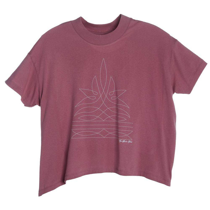 The Whole Herd Women's Western Stitch Mauve Top