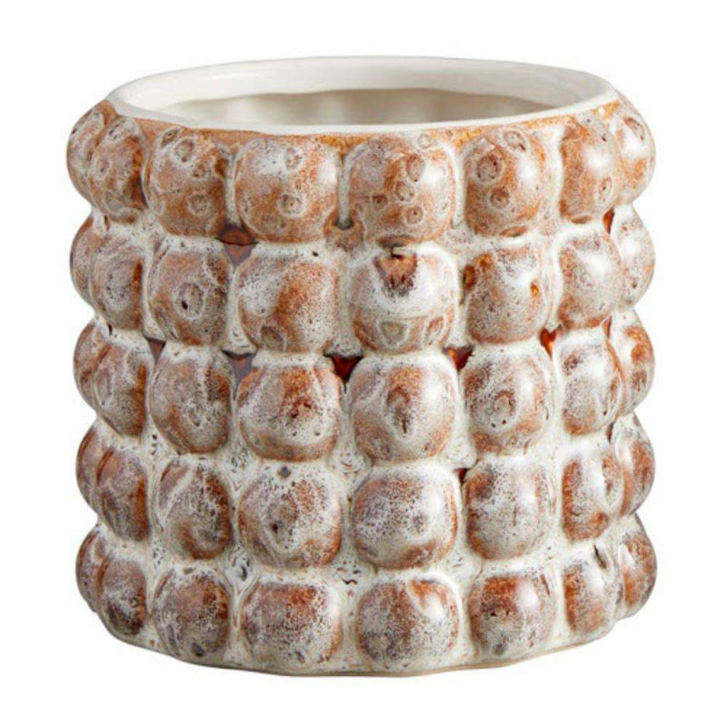 Faded Brown Bubble Pot