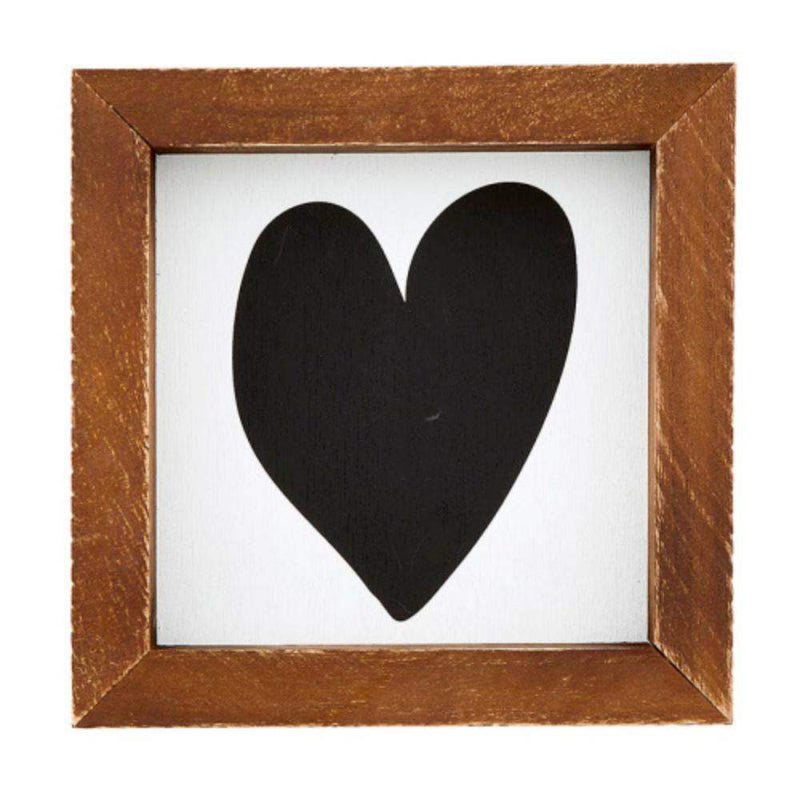 Creative Brands Mini Black Heart Wood Sign