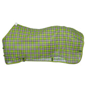 Neon Green and Pink Plaid Deluxe Mesh Fly Sheet for Horses