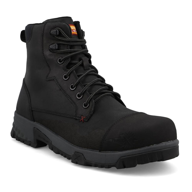 Men`s Black 6In Nano Toe Lace Up Work Boot