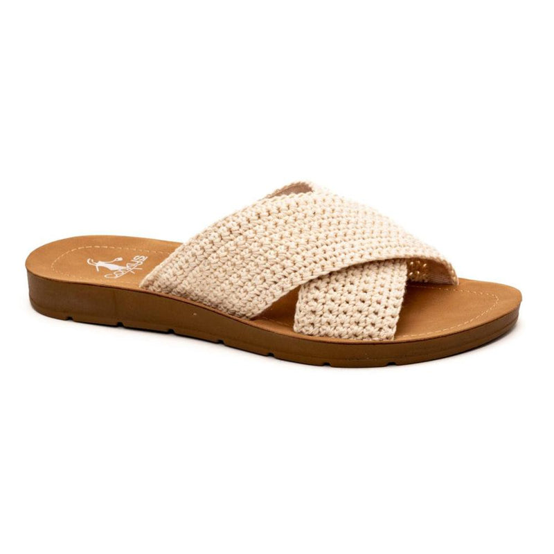 Womens Corky Dig It Ivory Open Toe Sandal