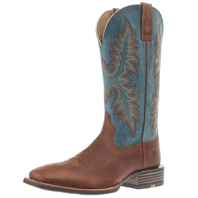 Men`s Hudson Wicker Brown 13In Dignity Blue Top Cowboy Boot