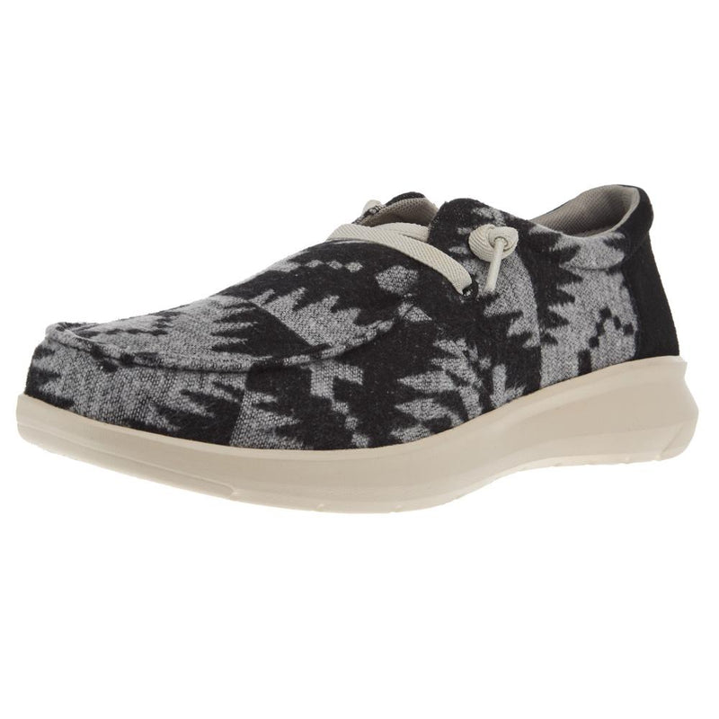 Men`s Hilo Black and White Flannel Casual Shoe
