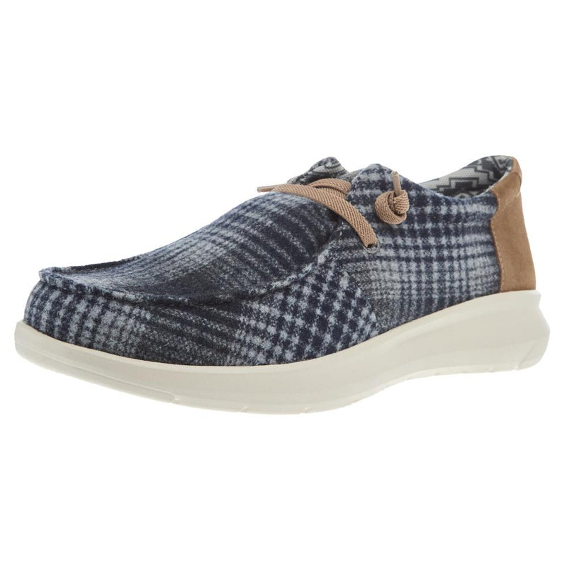 Men`s Hilo Black and Grey Flannel Casual Shoe