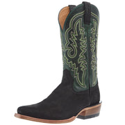 Men`s K Toe Futurity Black Bison Lucky Clover Top Cowboy Boot