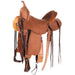 Natural 14in Roughout with Painted Buckstitch BTR Barrel Saddle