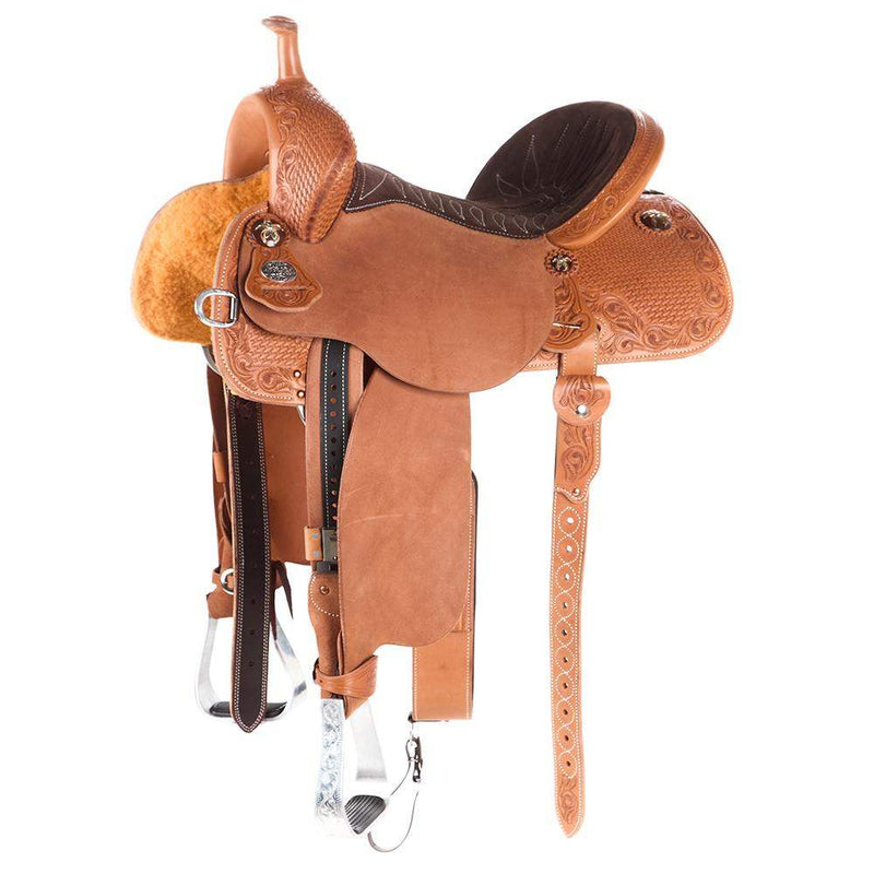 14.5in 1/2 Breed Natural Stingray Barrel Saddle