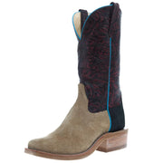 Men's Ride Ready Tan Camel Beeswax Vamp 13 In Tooled Top Cowboy Boot