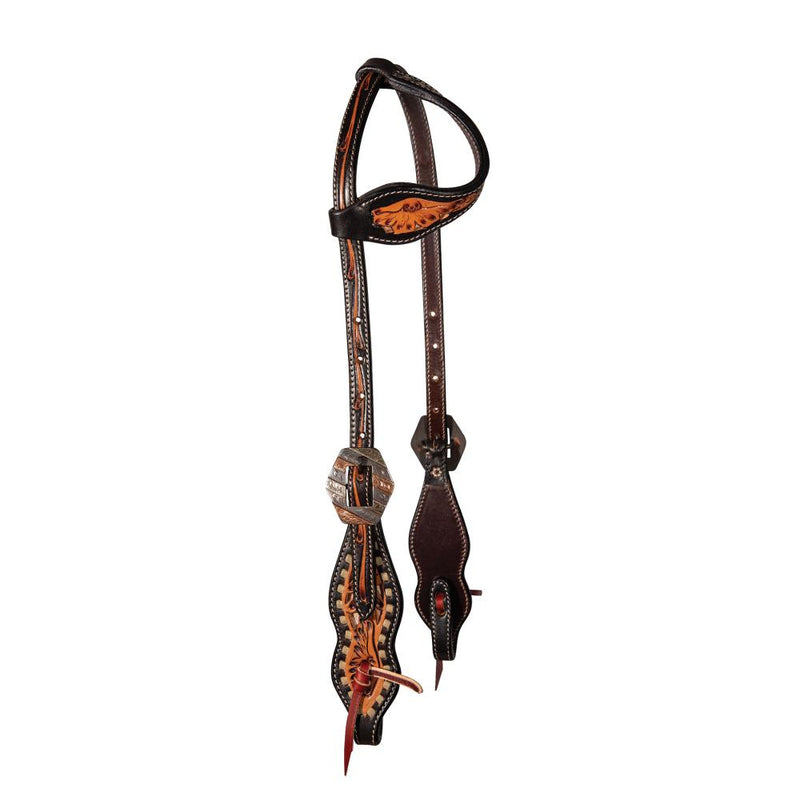 Buckstitched Filigree Single Ear Headstall
