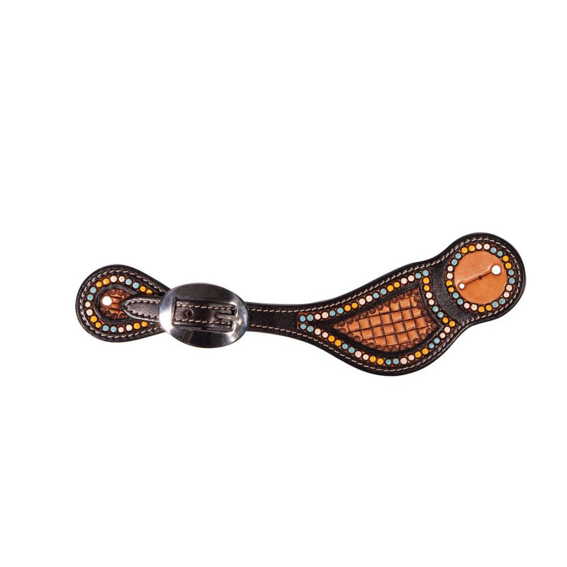 Dotted Basket Weave Ladies Youth Spur Straps