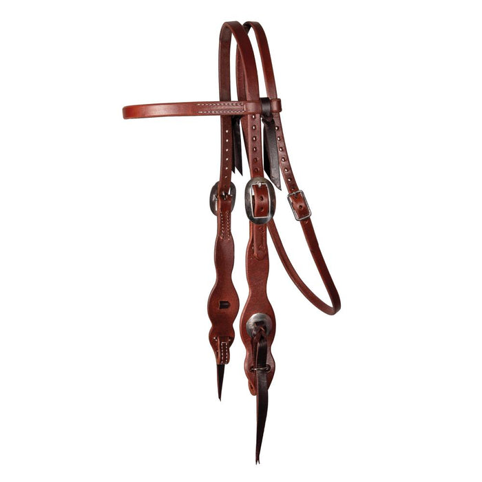 Quick Change Tassle Leather Oiled Browband Headstall