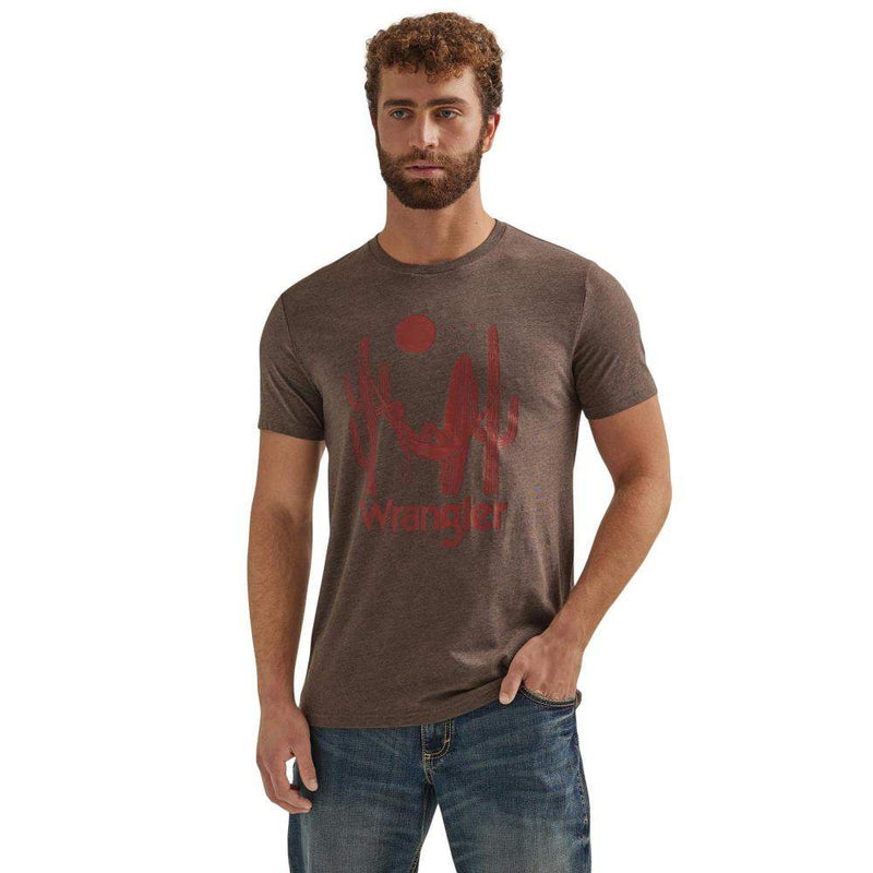 Wrangler Men's Brown Cactus Tee