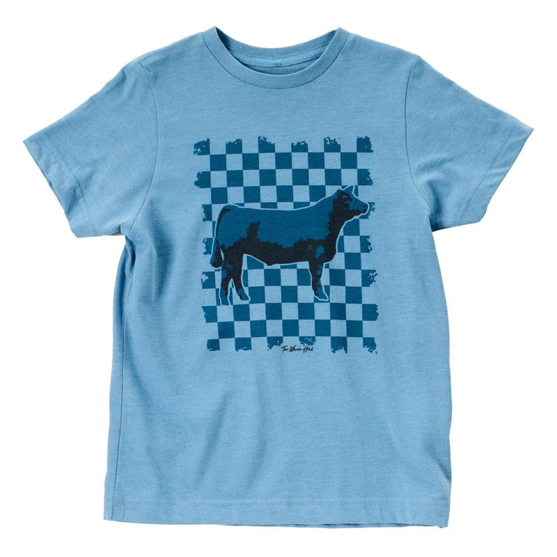 Youth Checker Show Steer Tee