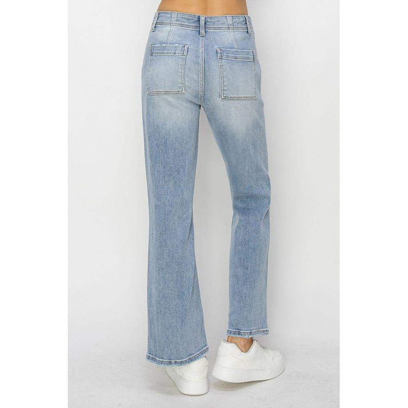 Risen Jeans Women's High Rise Patch Pocket Jeans