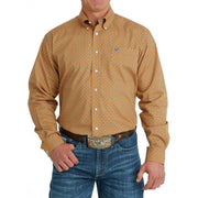 Cinch Men's Orange Print Button Down Shirt