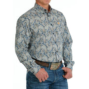 Cinch Men's Blue Paisley Button Down Shirt