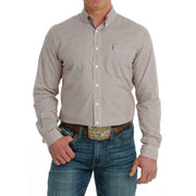 Men's Dot Print Button Down Shirt