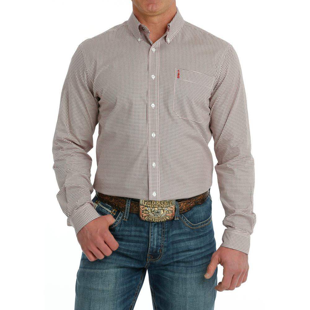 Cinch Men's Dot Print Button Down Shirt