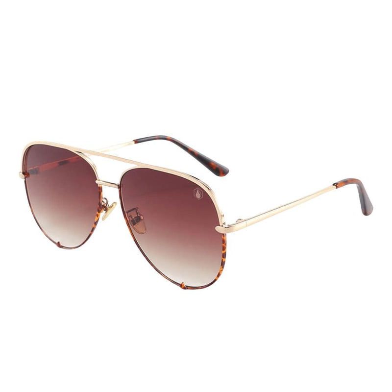 Hollywood Aviator Brown Sunglasses