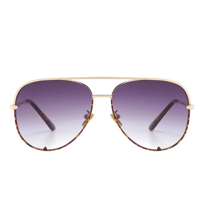 Hollywood Aviator Gradient Grey Sunglasses