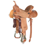Natural 1/2 Breed Prairie Flower Barrel Saddle
