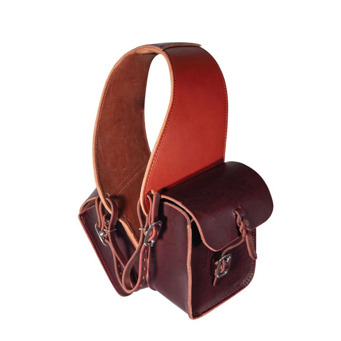 Burgundy Leather Saddle Bag