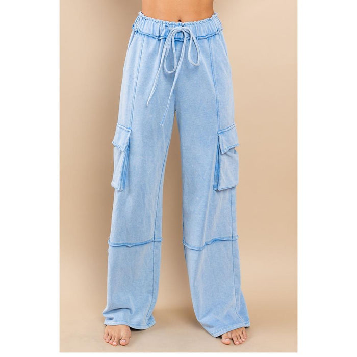 Women's Blue Cargo Pants