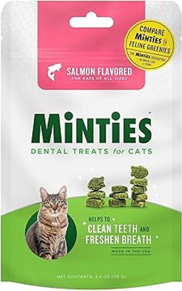 Pet Iq Minties Dental Salmon Treats for Cats 2.5oz
