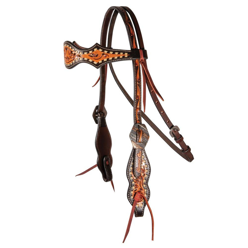 Filigree Buckstitched Browband Headstall