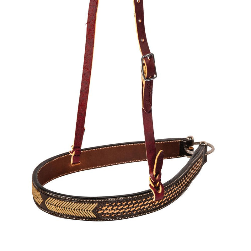 Professional's Chocolate Rawhide Arrowhead Noseband
