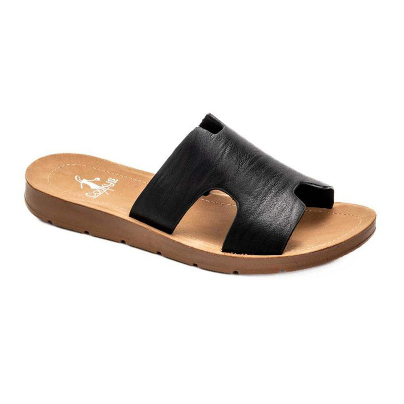 Women's Bogalusa Black Smooth Open Toe Sandal