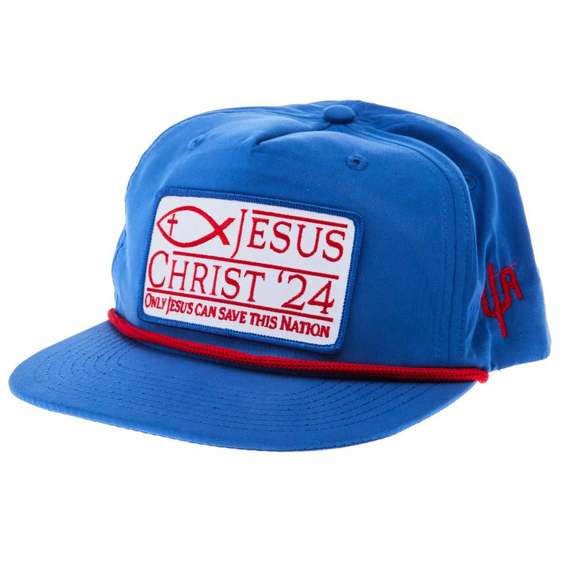 Mens Jesus 2024 Blue With Red Rope Cap