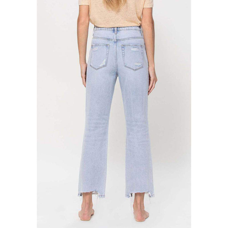 Flying Monkey Womens High Rise Vintage Crop Boyfriend Jean