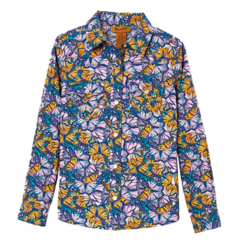 Girl's Printed Western Snap Shirt