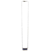 Horse Money Turquoise Lapis 18in. Bar Necklace