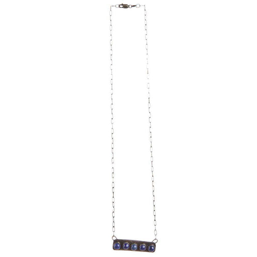 Horse Money Turquoise Lapis 18in. Bar Necklace