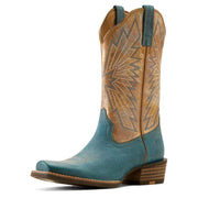 Women`s Blue Vamp Tan Top Boot