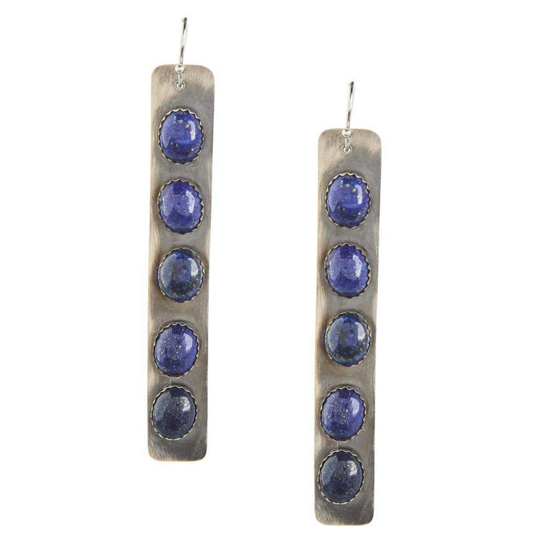 Horse Money Turquoise Carrol Bar Earrings