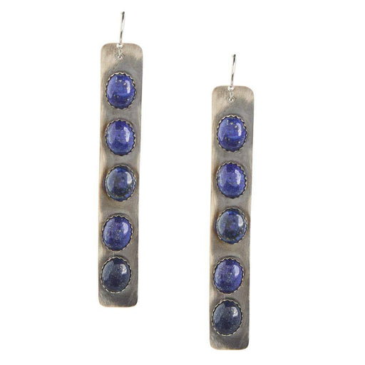 Horse Money Turquoise Carrol Bar Earrings